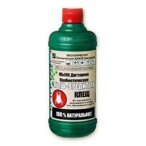 Мыло дегтярное пробиотическое Кыш-вредитель Клещ, 0.5 л - картинка 1