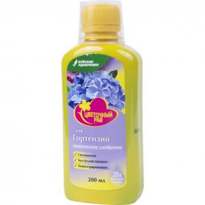 Жидкое комплексное удобрение "Цветочный рай" для гортензий, 200 мл - картинка 1