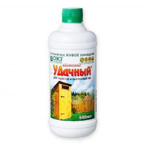 Удачный (жидкость) биопрепарат для туалетов и выгребных ям, 0.5 л - картинка 1